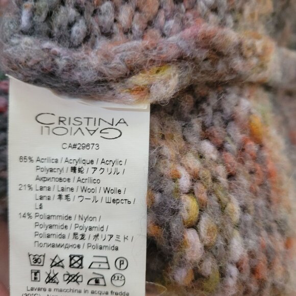 Cristina Gavioli Wool-Blend Multicolor Knit Sweater - Womens M - Picture 5 of 5